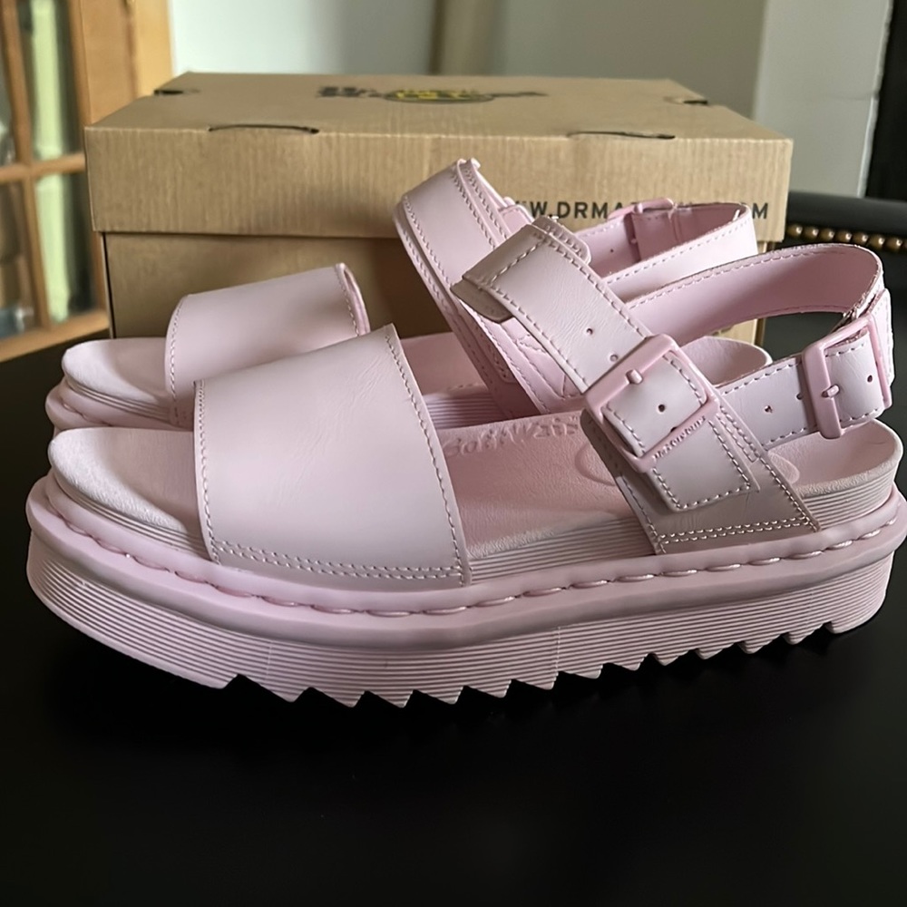 Womens Doc Marten Voss Mono sandals chalk pink